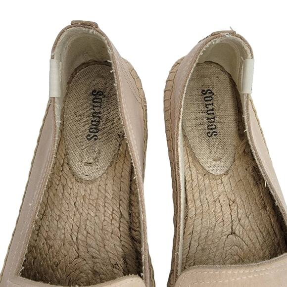 Soludos Pale Peach Leather Espadrilles Slip-Ons Shoes - Size 8 - Picture 9 of 10